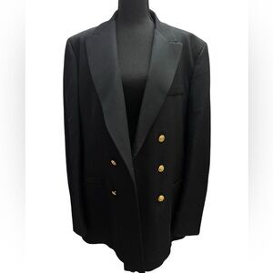 US Navy Black Double-Breasted Blazer with Gold Buttons